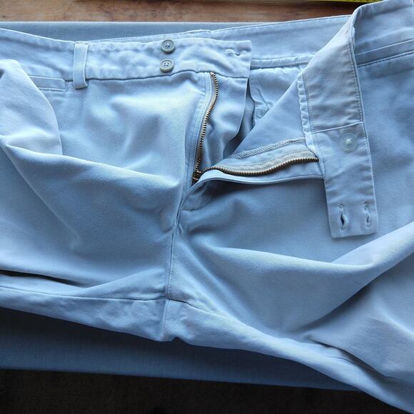 Lee Just Below the Waist Khaki White Slacks size 16S short slimming trousers - Picture 5 of 16